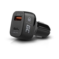 Green Cell automobilinis įkroviklis USB-C + USB A greitas įkrovimas 3.0 42W