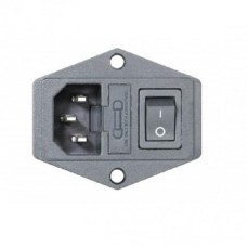 230V Power Socket with On/Off Switch and Fuse