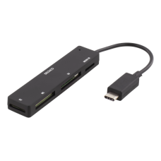 Deltaco USB-C kortelių skaitytuvas - 4 lizdai