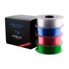 EasyPrint PETG Value Pack – 1.75mm – 4 x 500g (iš viso 2kg) – skaidrus, rožinis, šviesiai mėlynas, žalias