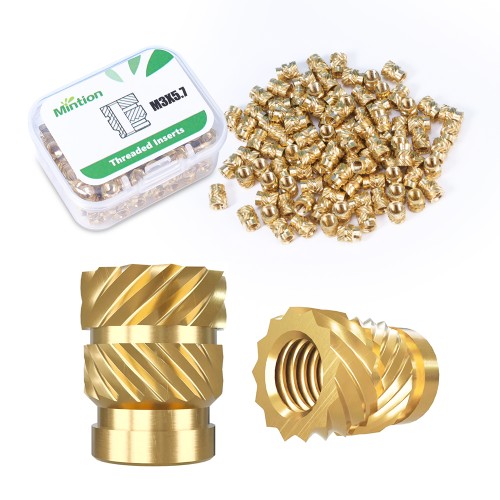 Mintion M3 x 5.7 mm x 4.6 mm srieginių įdėklų rinkinys - 100 vnt Mintion M3 x 5.7 mm x 4.6 mm srieginių įdėklų rinkinys - 100 vnt