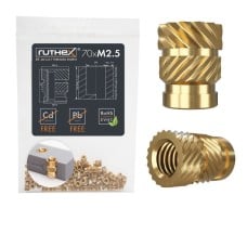 Ruthex M2.5 srieginis įdėklas – Rx-M2.5x5.7 - 70 vnt.