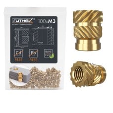 Ruthex M3 srieginis įdėklas – Rx-M3x5.7 - 100 vnt