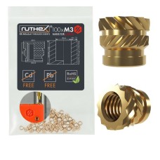Ruthex M3 srieginis įdėklas VORON – Rx-M3x5x4 - 100vnt