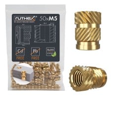 Ruthex M5 srieginis įdėklas – Rx-M5x9.5 - 50 vnt