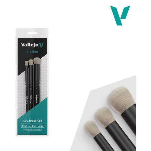 Vallejo Natural Hair Dry Brush Set Vallejo Natural Hair Dry Brush Set