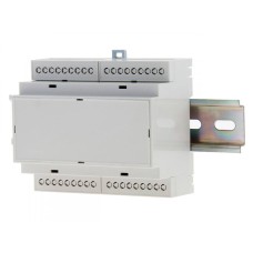 ABS plastiko modulinė dėžutė DIN bėgeliui D6MG (106.25x90.2x57.5)mm