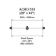 OpenBuilds ACRO System rėmas 500x1000mm - sidabrinis