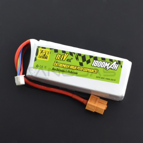 Battery Li-Pol GPX Extreme 1800mAh 45C 3S 11.1V 