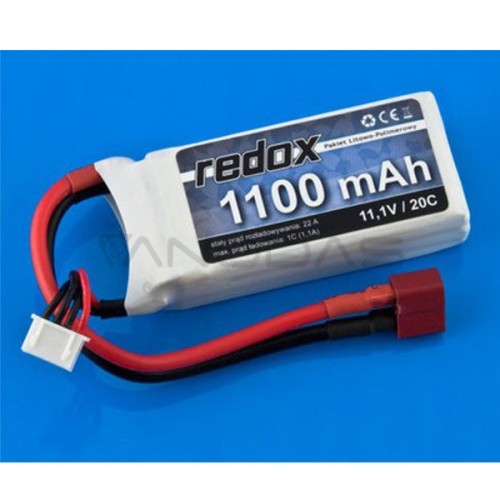 Battery Li-Pol Redox 1100mAh 20C 3S 11.1V 
