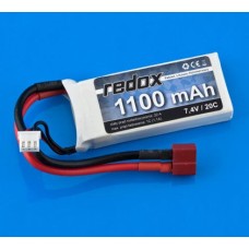 Battery Li-Pol Redox 1100mAh 30C 2S 7.4V
