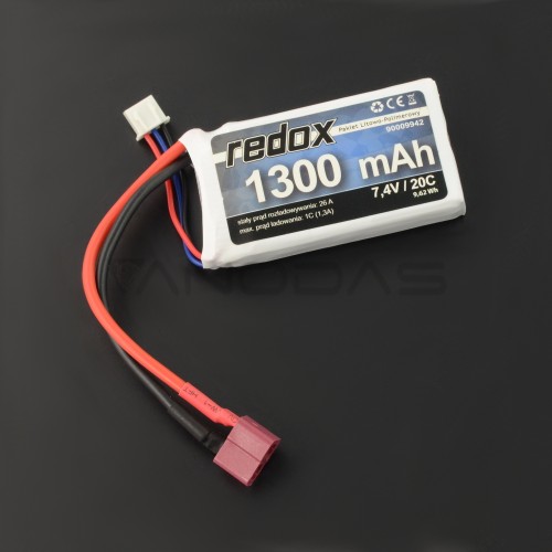 Battery Li-Pol Redox 1300mAh 7.4V 20C 
