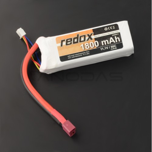 Battery Li-Pol Redox 1800mAh 50C 3S 11.1V 
