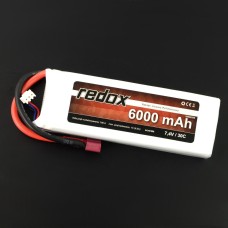 Battery Li-Pol Redox 6000mAh 30C 2S 7.4V