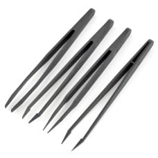 Antimagnetic plastic tweezers Velleman VTTWSET2 - 4pcs.