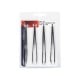 Set of 4 antistatic tweezers