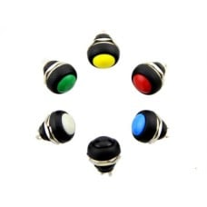 Antivandalinis Mygtukinis Jungiklis 12mm 2A 48VDC - Mėlynas