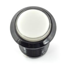 Arcade Push Button 3.3cm - White with Lightning