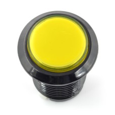 Arcade Push Button 3.3cm - geltonas su pašvietimu