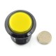 Arcade Push Button 3.3cm - geltonas su pašvietimu