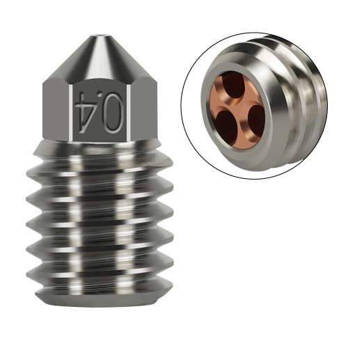 Bambu Lab X1/P1 bimetalinis variu dengtas CHT klonavimo antgalis 0.4mm Bambu Lab X1/P1 bimetalinis variu dengtas CHT klonavimo antgalis 0.4mm