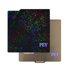Bambu Lab X1/P1P dvipusė PEI/PEY spausdinimo plokštė 257×257mm - PEY Spot be magnetinio pagrindo su logotipo spausdinimo galimybe