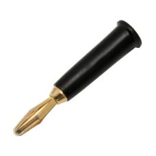 Banana plug soldered - black