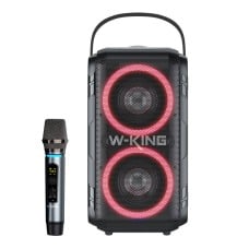 Belaidė Bluetooth kolonėlė W-KING T9 60W juoda + mikrofonas