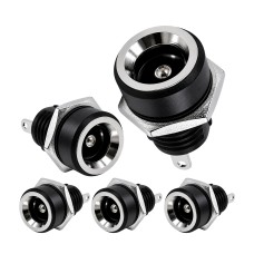 DC 022B 1.3/3.5mm power socket - screwed - Jack 3.5x1.3 - 2 pin - 5pcs