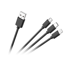 CABLETECH 3in1 connecting cable USB A - micro - C - lightning 1.2m