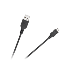 Cabletech USB - micro USB kabelis 0.2m Juodas