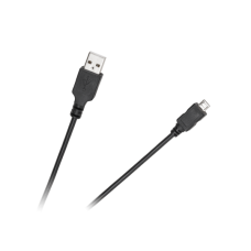 Cabletech USB - micro USB kabelis 1m Juodas