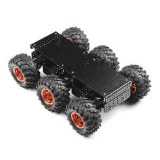 Dagu Wild Thumper 6WD Chassis Black, 6 ratų važiuoklė su nuolatinės srovės varikliu, SparkFun ROB-11056