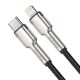 Baseus Cafule USB-C į Lightning kabelis 20W 2m - Juodas