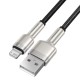 USB Cable for Lightning Baseus Cafule 2.4A 1m - Black