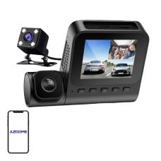 1080p priekinė kamera, 1080p vidaus kamera ir VGA galinė kamera Azdome V600-3CH, G jutiklis