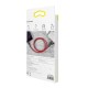 Baseus Cafule USB Lightning kabelis 2.4A 1m - Juoda / Raudona