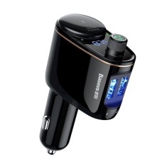 Baseus FM transmitter for car 2x USB Bluetooth - Black