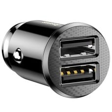 Baseus Grain Car Charger 2x USB 5V 3.1A - Black