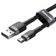 Baseus Cafule Micro USB kabelis 2.4A 1m - Pilkas / Juodas