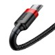 Baseus Cafule Micro USB kabelis 2.4A 1m - Raudonas / Juodas 