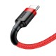 Baseus Cafule kabelis USB-C 3A 1m - Raudonas