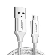 UGREEN micro USB kabelis QC 3.0 2.4A 1m - Baltas