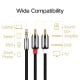 UGREEN AV116 cable AUX 3.5mm - 2RCA Cinch 3m - Black