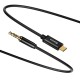 Base Yiven audio cable USB-C to 3.5mm AUX 1.2m - Black