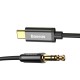 Baseus Yiven audio kabelis USB-C į 3.5mm AUX 1.2m - Juodas