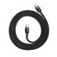 Baseus Cafule kabelis USB-C PD 2.0 QC 3.0 60W 2m - Juodas / Raudonas