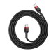 Baseus Cafule cable USB-C PD 2.0 QC 3.0 60W 2m - Black / Red