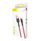 Baseus Cafule USB Lightning kabelis 2.4A 0.5m - Raudonas