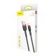 Baseus Cafule USB Lightning kabelis 1.5A 2m - Juoda / Raudona